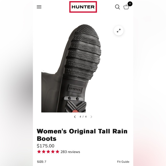 Women’s Original Tall Rain Boots (Black) - Hunter - Picture 5 of 6